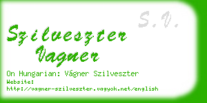 szilveszter vagner business card